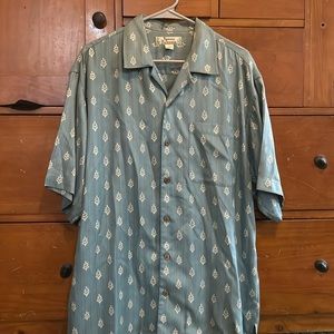Tommy Bahama men’s silk shirt short sleeved button up size medium